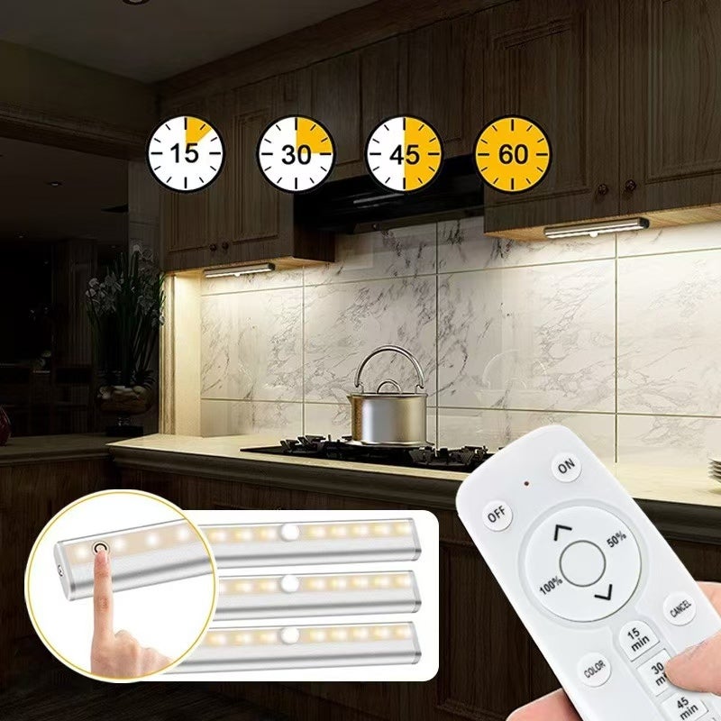 Lampe LED sans Fil 3 Packs avec Télécommande - Pour Chambres, Armoires, Vitrines, Aucun Câblage Requis - 4