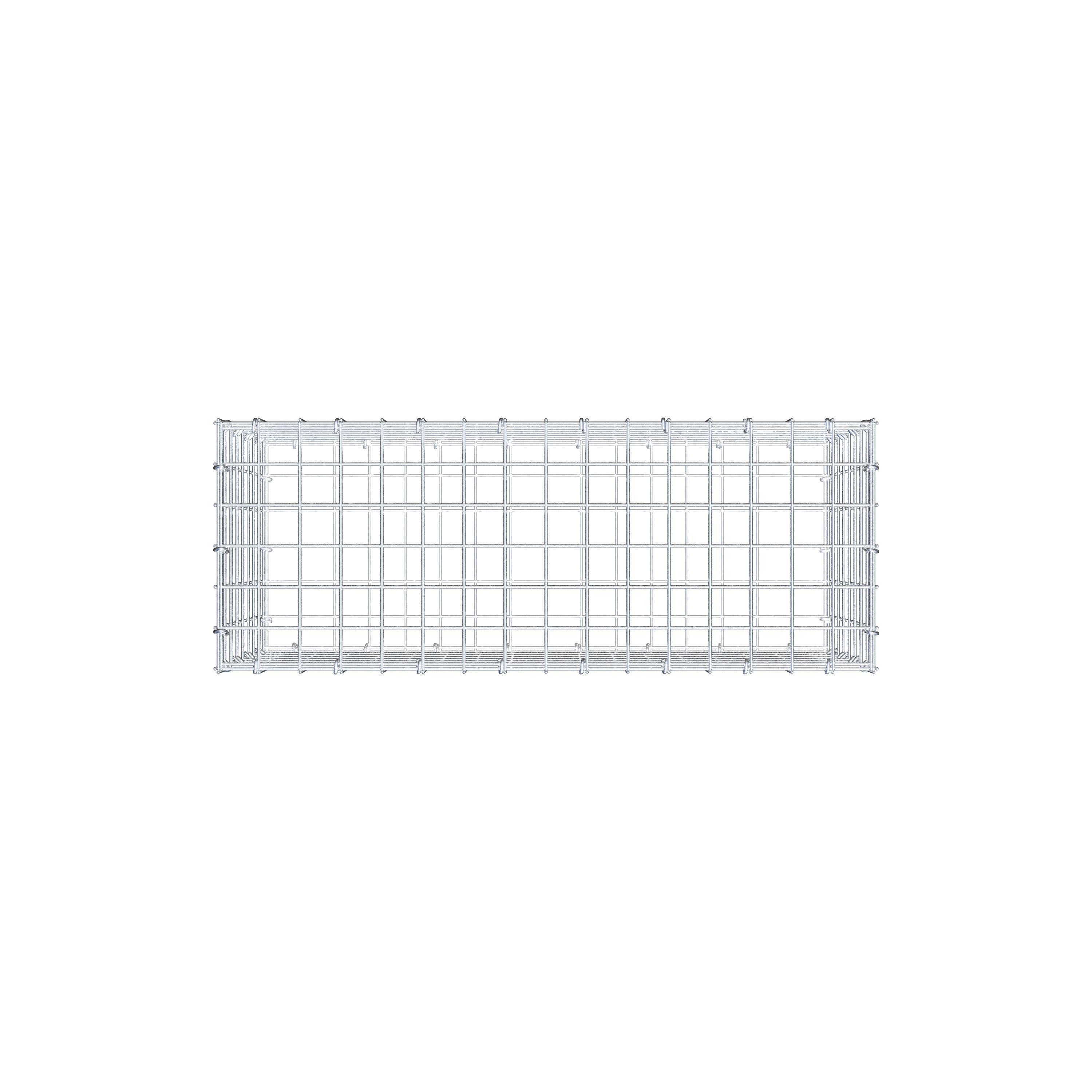 Gavión de acero galvanizado 80x40x30cm (LxAxP), malla 5 x 5cm, Anillo en C, jaula metálica para muro o jardín - 5