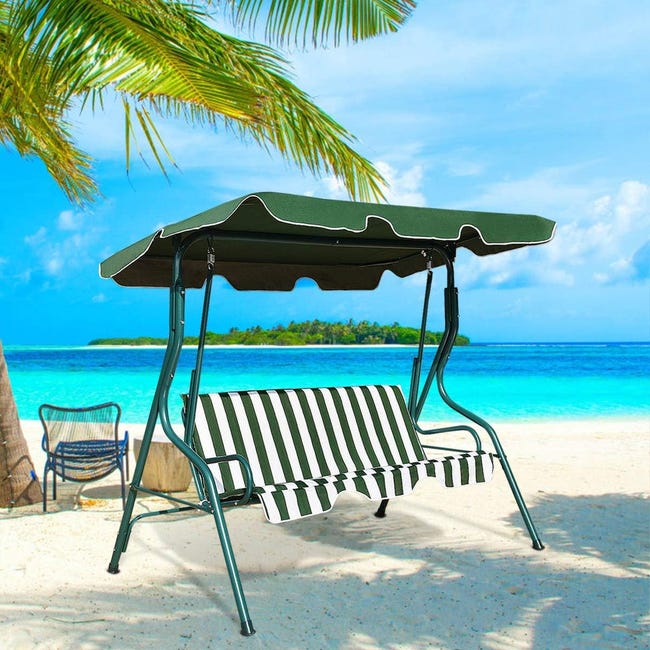 BalancÃn de jardÃn de plazas, Columpio de Exterior con toldo