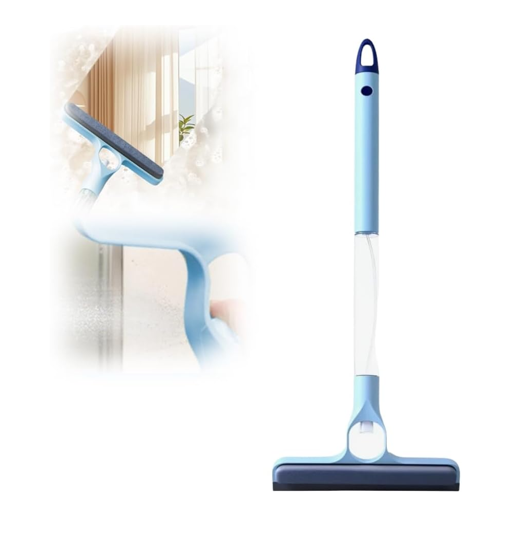 3 Tergicristalli Doccia In PP+TPR – Spatola Per Vetri, Specchi E Piastrelle, Colori Blu, Verde, Rosso, Impugnatura Ergonomica