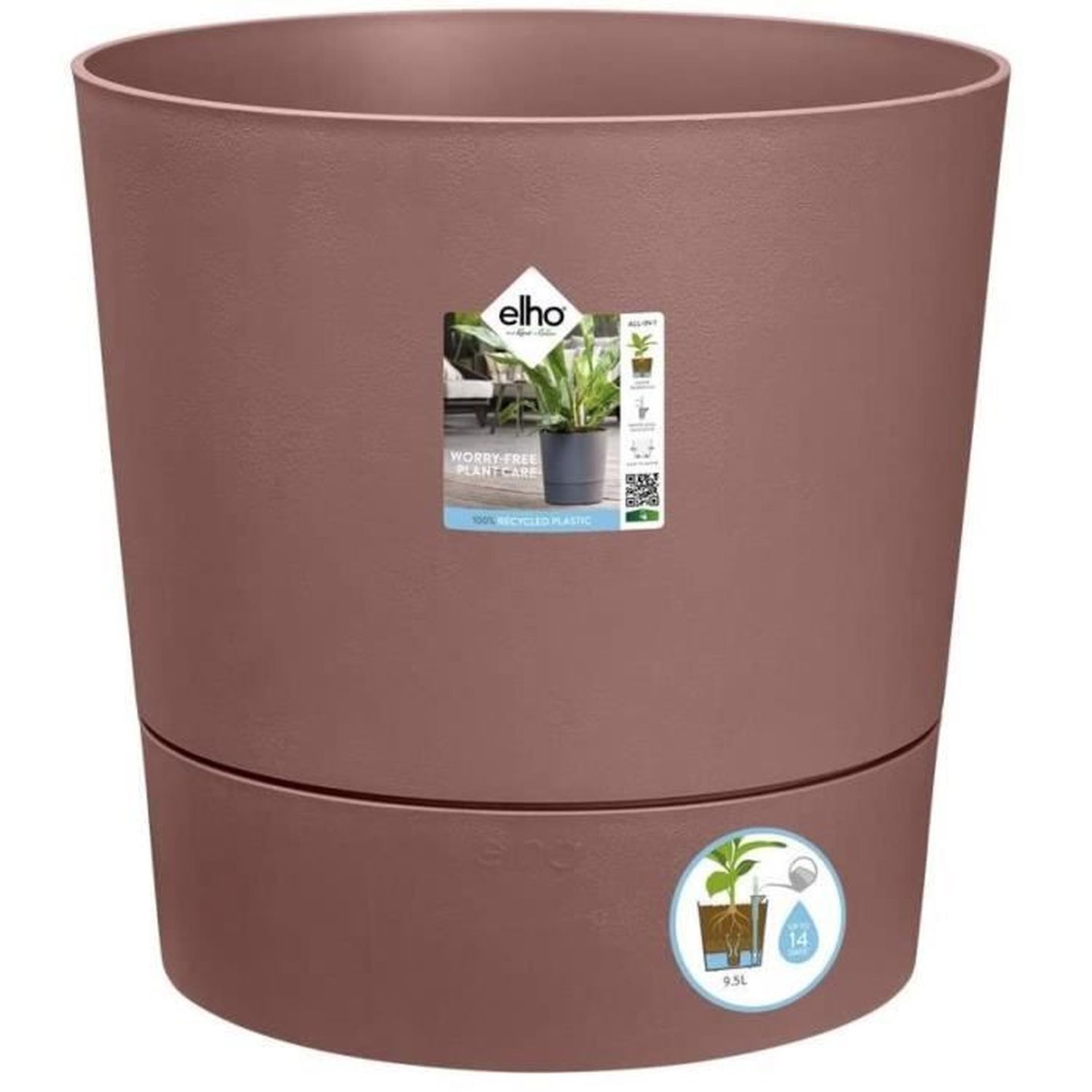 Vaso di fiori rotondo in ceramica beige 20,5 x 15 cm | Leroy Merlin