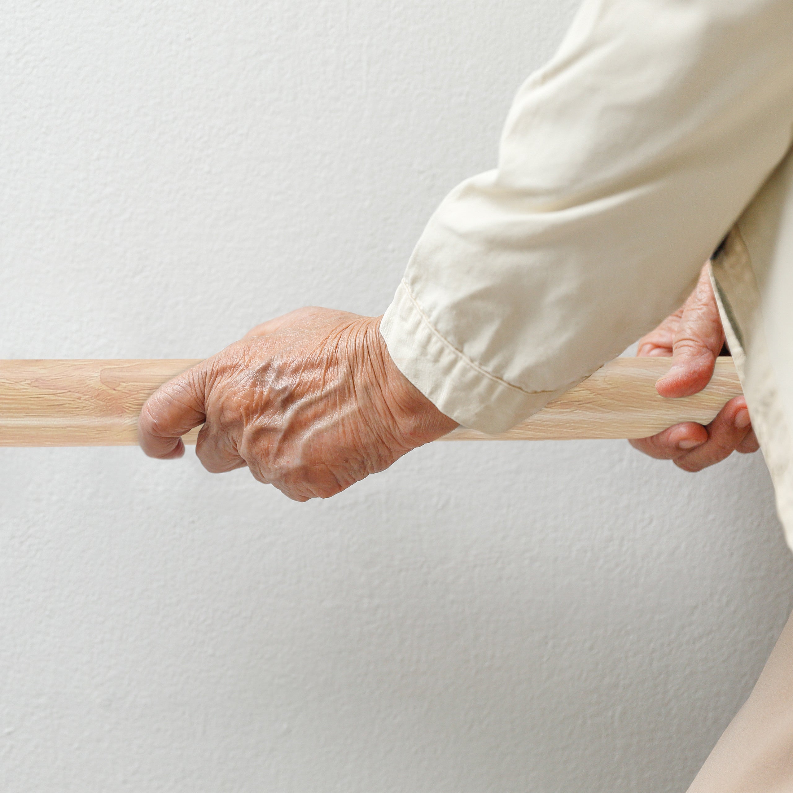 Rampe d’escalier, 150 cm, Main courante escalier, Aluminium, Aspect hêtre intérieur extérieur, Ø 42mm, nature, Relaxdays - 6