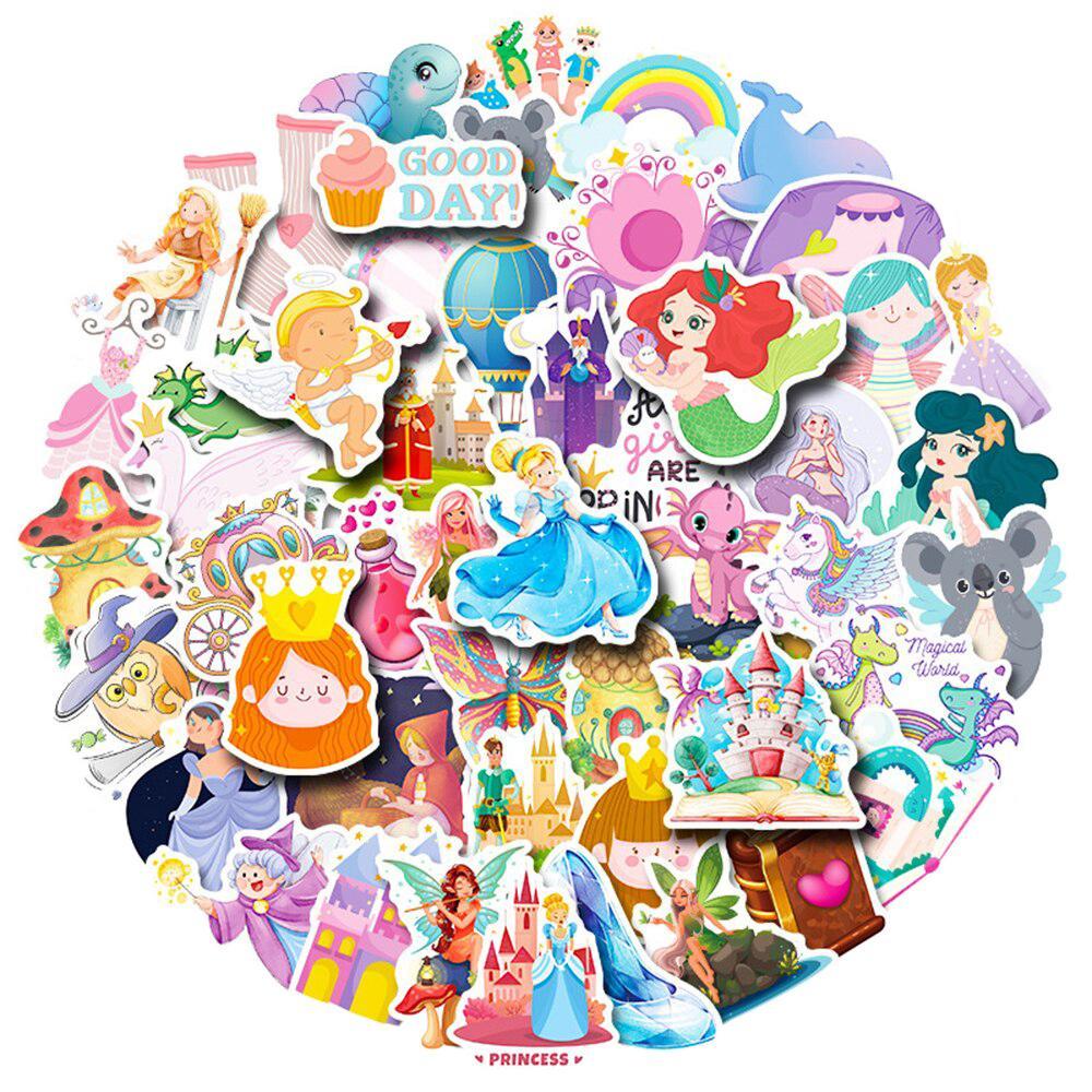 Set De 20 Pegatinas De Princesa DIY – Stickers Intercambiables Con Rostros Y Accesorios Para Manualidades Y Fiestas Infantiles