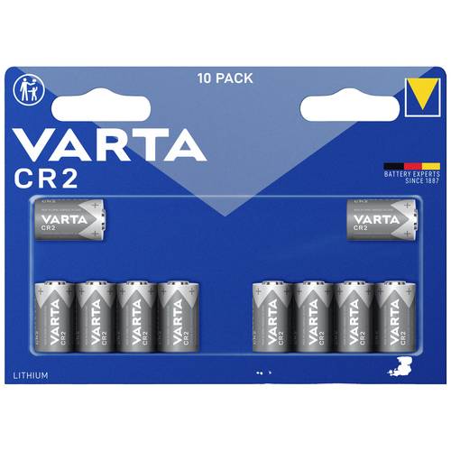 Bateria litowa VARTA CR2 920 mAh Zestaw 10 sztuk, żywotność 10 lat