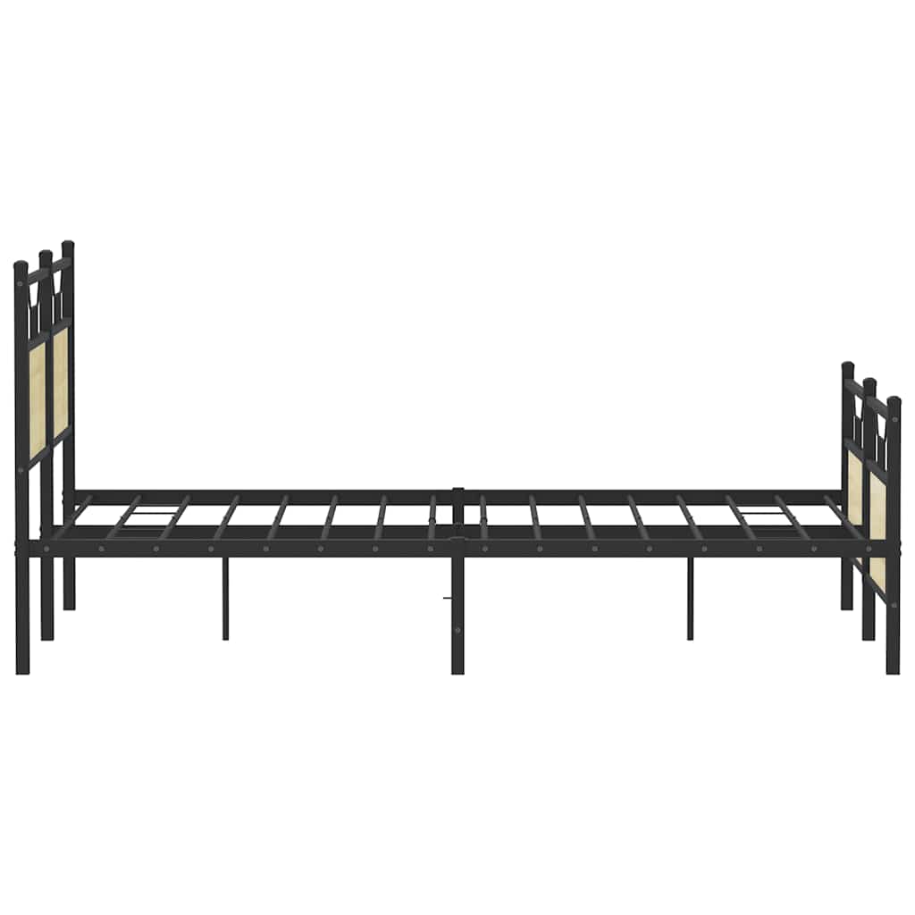 Cama de casal | Cama de adulto | Estrutura cama s/ colchão derivados de madeira carvalho sonoma CFW647552 - 7