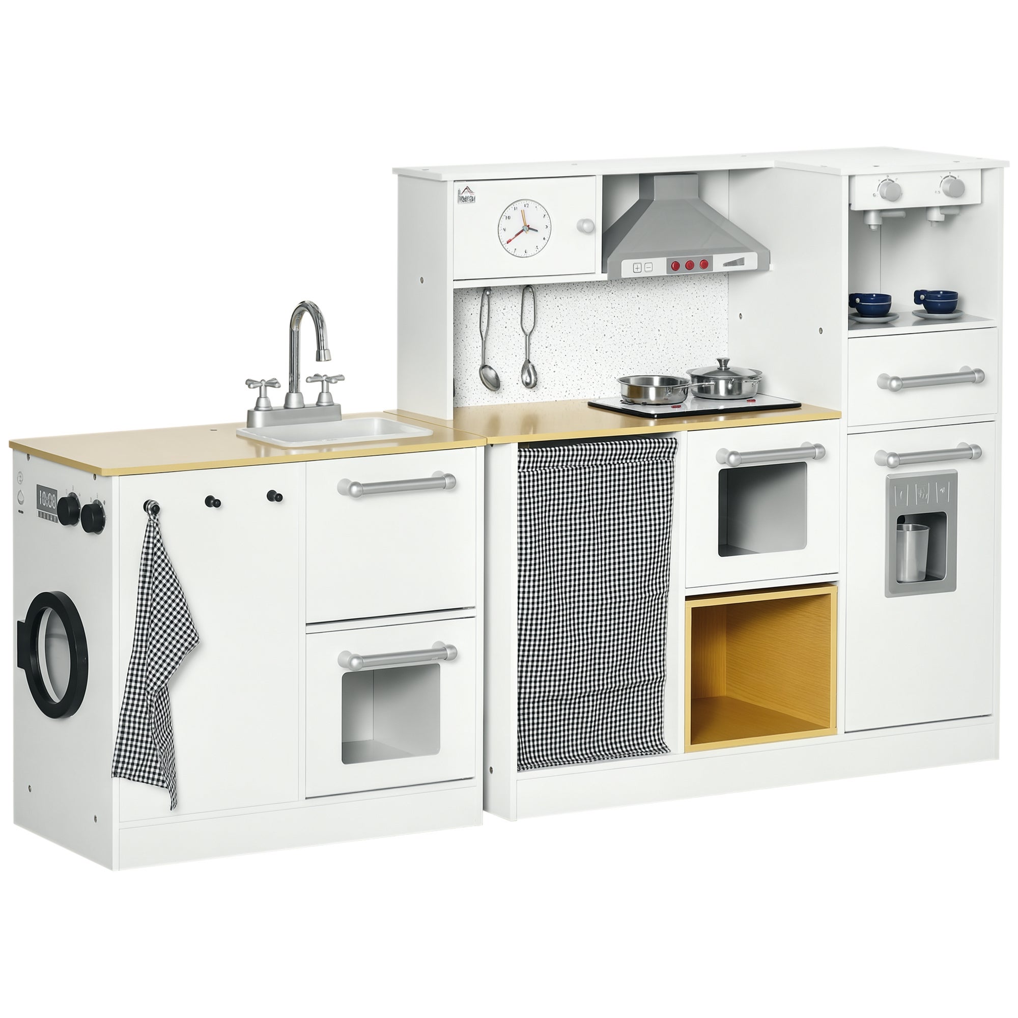 HOMCOM Cucina giocattolo MDF, PP Bianco 78,5x29x81 cm Leroy Merlin