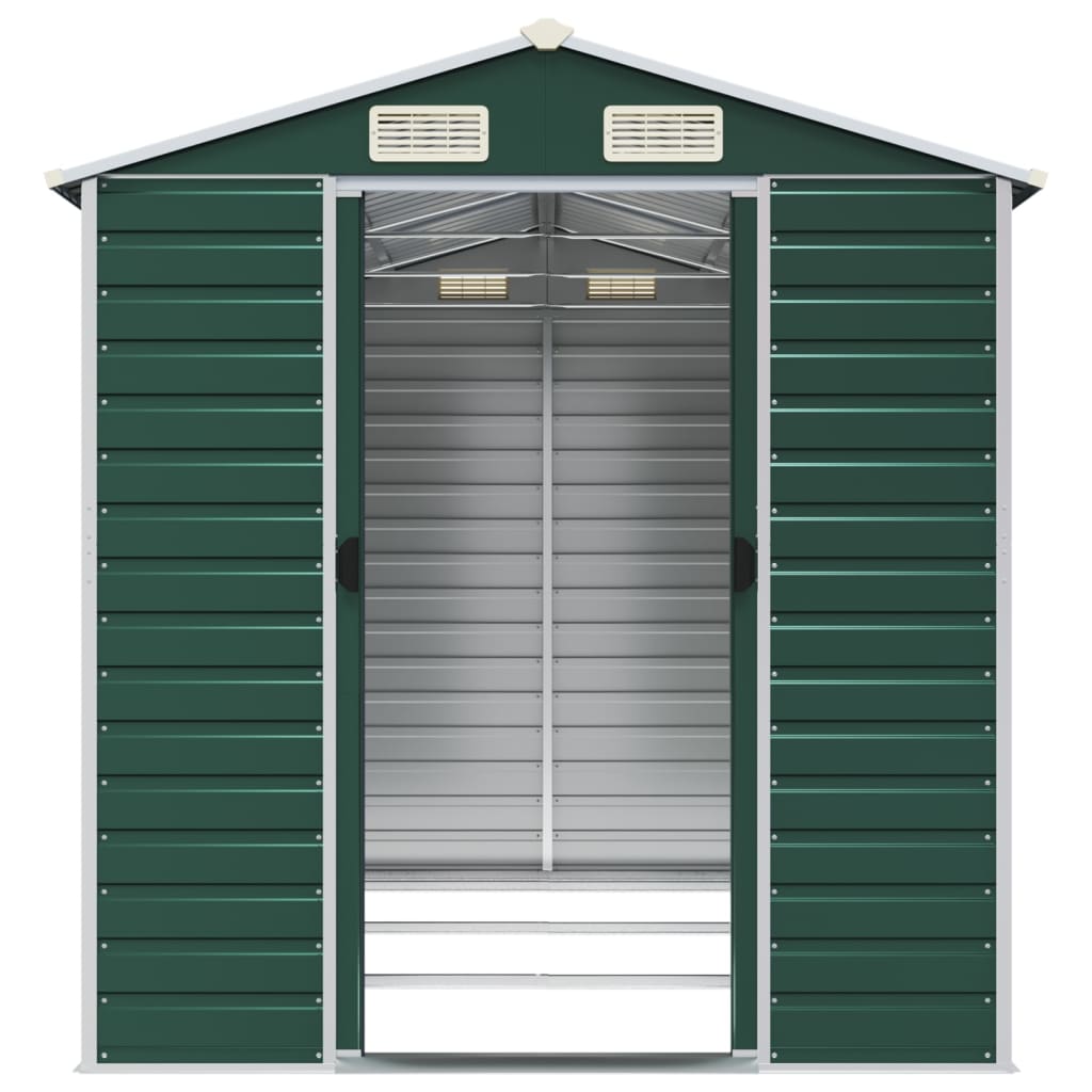 Maison Exclusive - Abri de jardin vert 191x300x198 cm acier galvanisé - 5