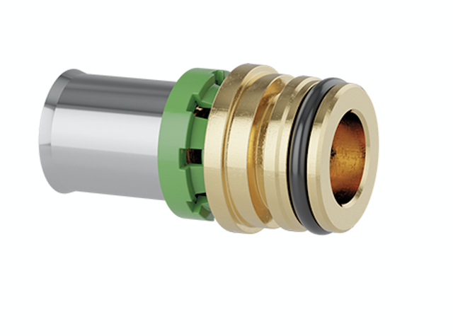 Raccords à sertir multipince pour tubes multicouches avec clip de fixation Caleffi 359 - 16 X 2