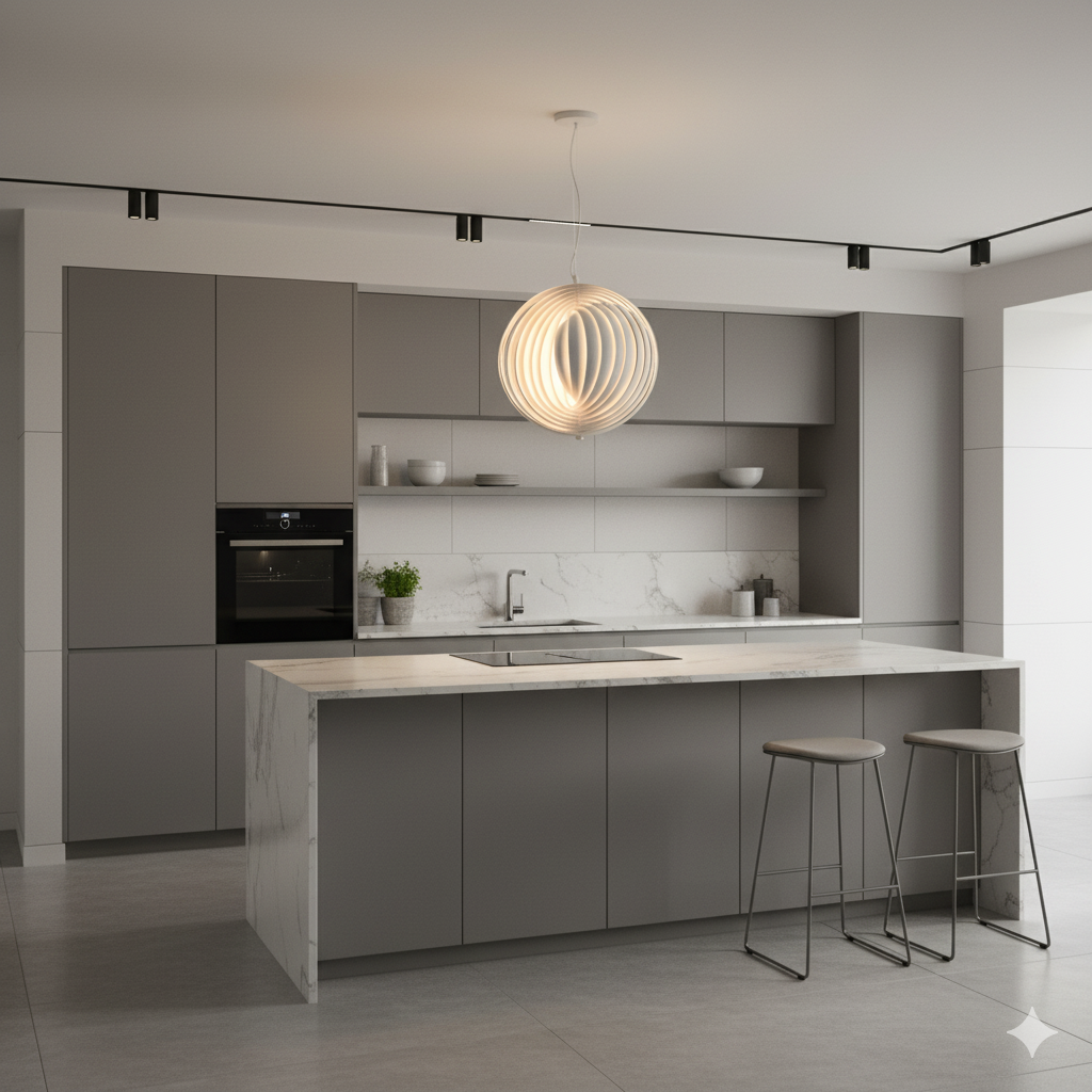 Plafonnier suspendu réglable, style contemporain, lampe suspendue en métal, 1 x E27/60 W/230 V - 3