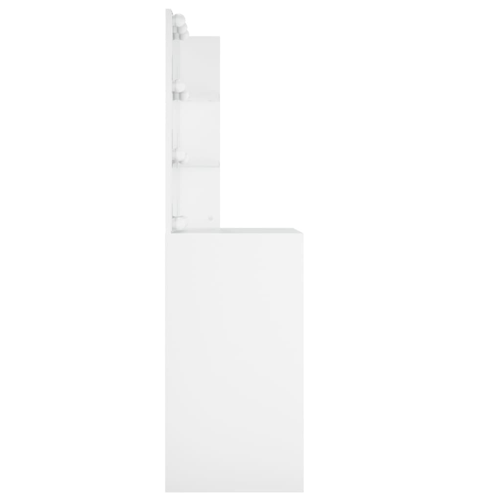 Toilette dal design moderno con LED 60 x 40 x 140 cm bianco 02_0006244 - 5
