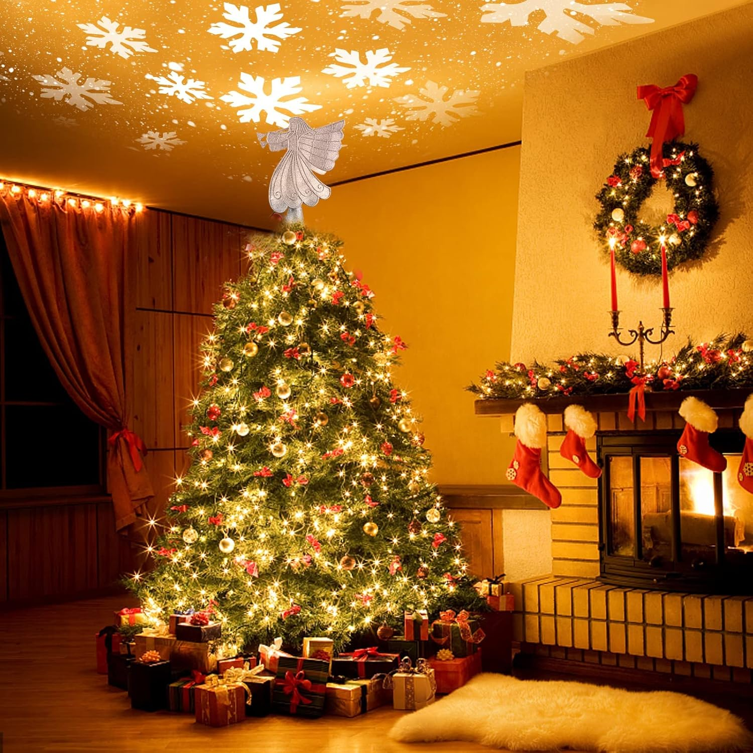 Décoration De Sapin De Noël En Forme D'ange Doux Pour Lit, Escalier, Cheminée, Mur, Vacances, Fête, Jardin