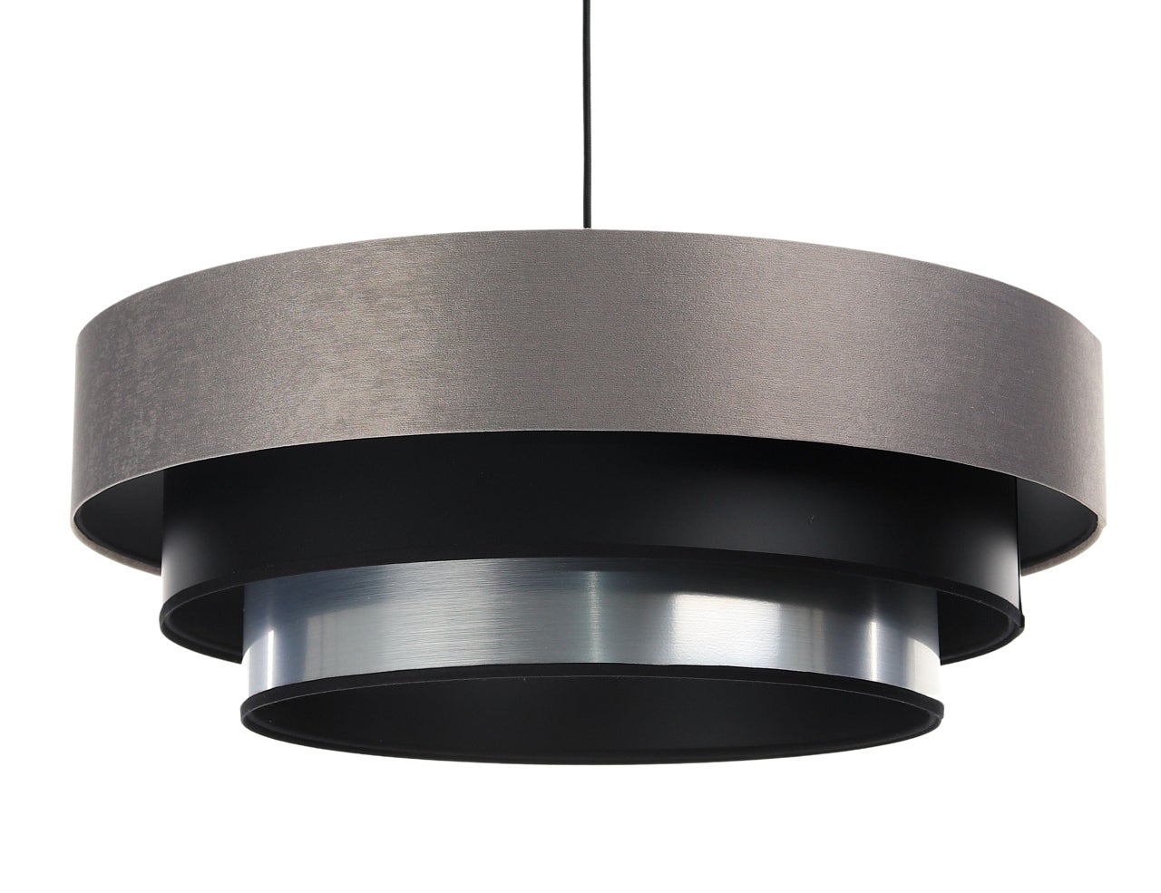 Lampa wisząca TRIO MIX szara/czarna/srebrna