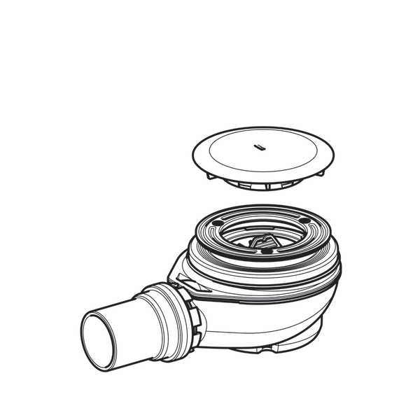 GEBERIT serie 150.552.21.1 Sifone per piatto doccia con piletta 90 mm - 2
