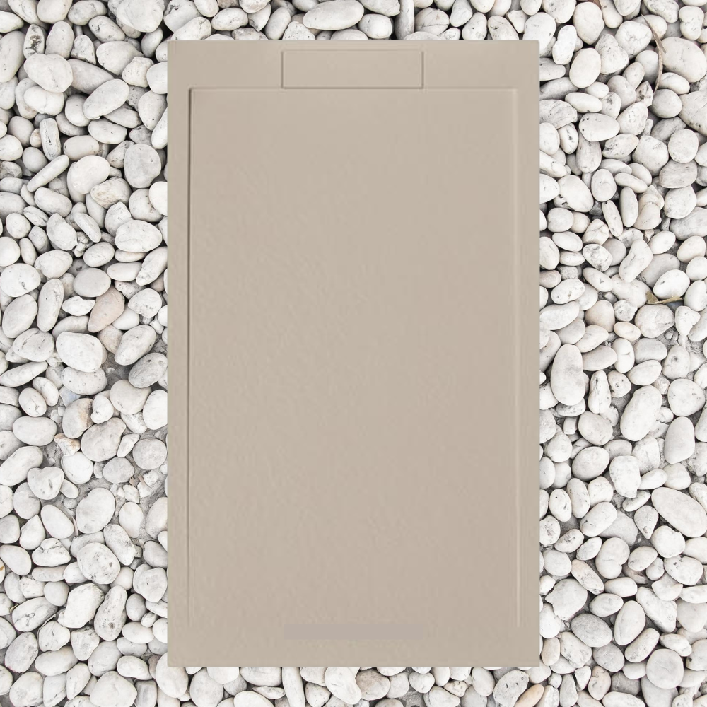 Brodzik PRYSZNICOWY SLIM Vulcano Line 150x90 cm z żywicy i proszku marmurowego z boczną kratką z żywicy marmurowej - FRASCIO