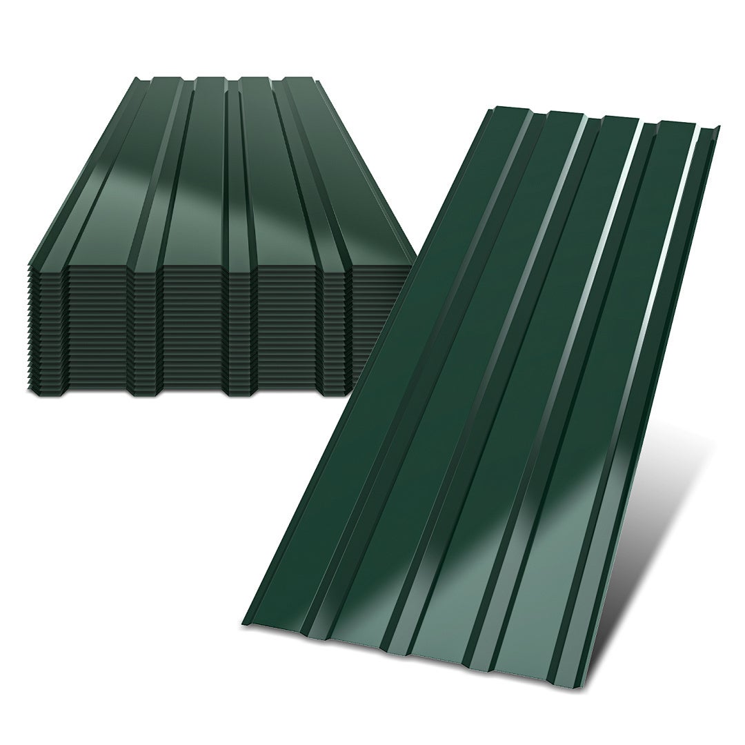 24x chapas onduladas grecadas para tejado, tôles profilées 115x45cm= 12m² galvanisé résistant intempéries tôle ondulée trapézoïdal