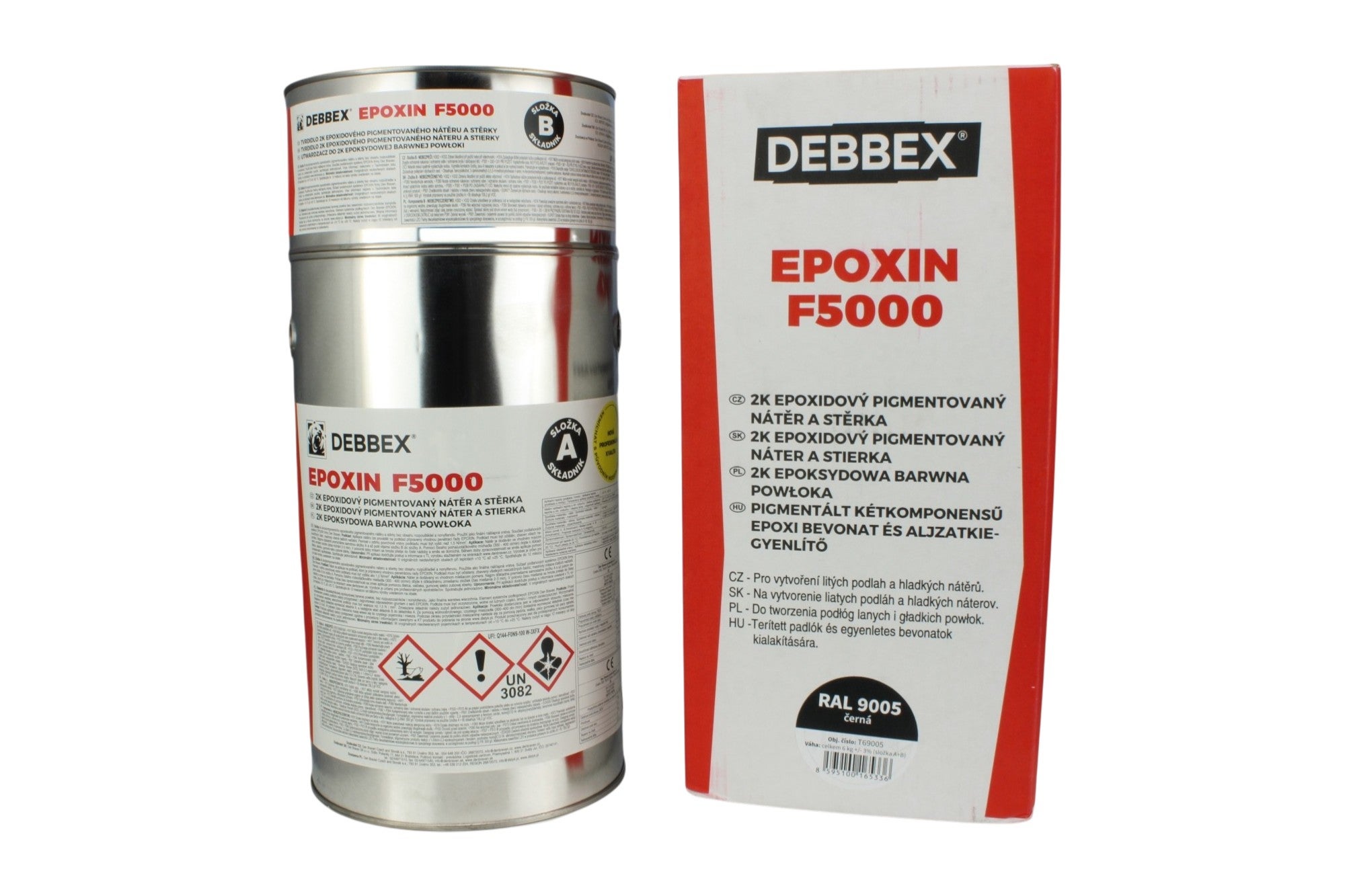 Farba epoksydowa do posadzek EPOXIN F5000 RAL 9005 czarna 6kg DISTYK