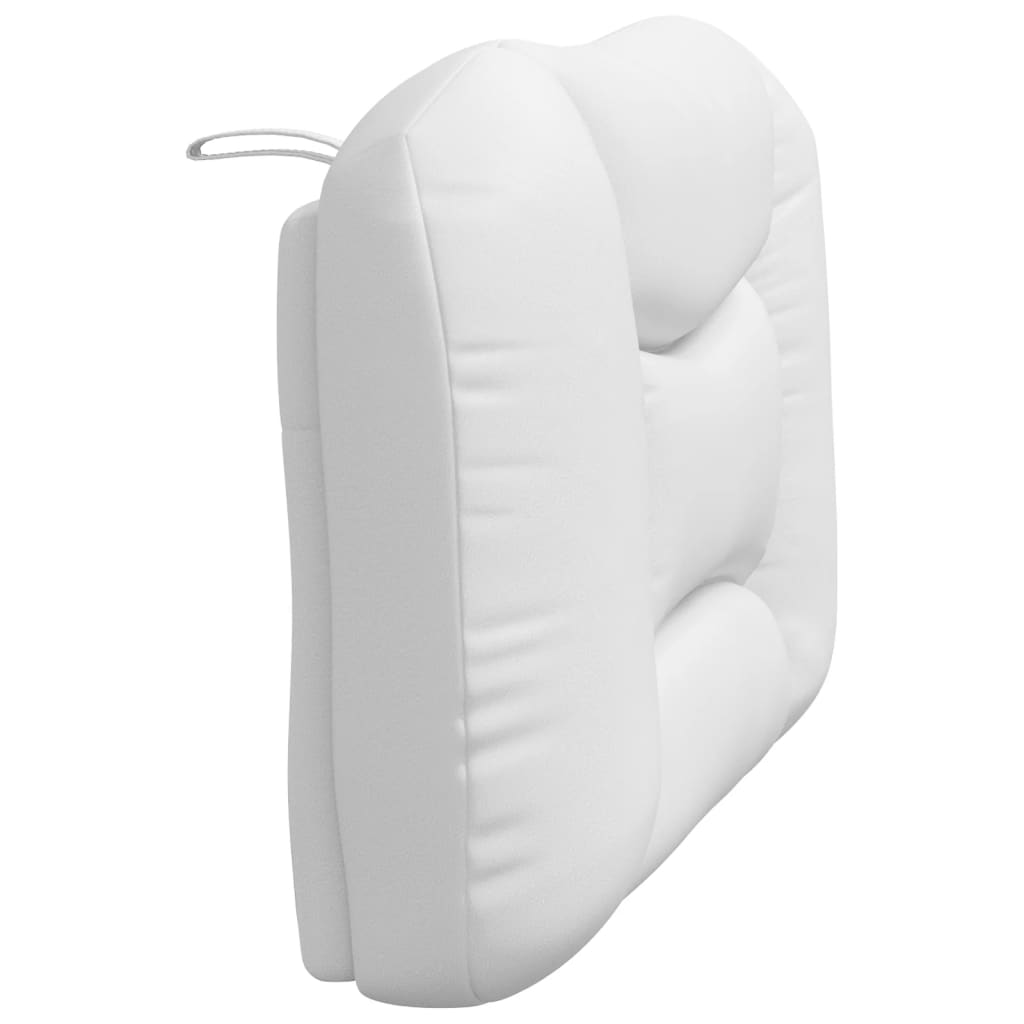 Cabecero de cama acolchado Hvar cuero sintético blanco 80 cm - 6