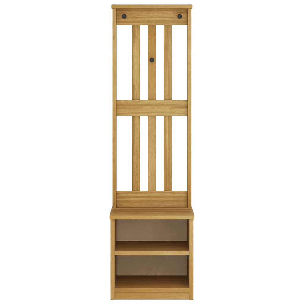 Árvore de Hall SANDENS 45x40x159,5 cm Madeira Maciça de Pinho vidaXL - 5