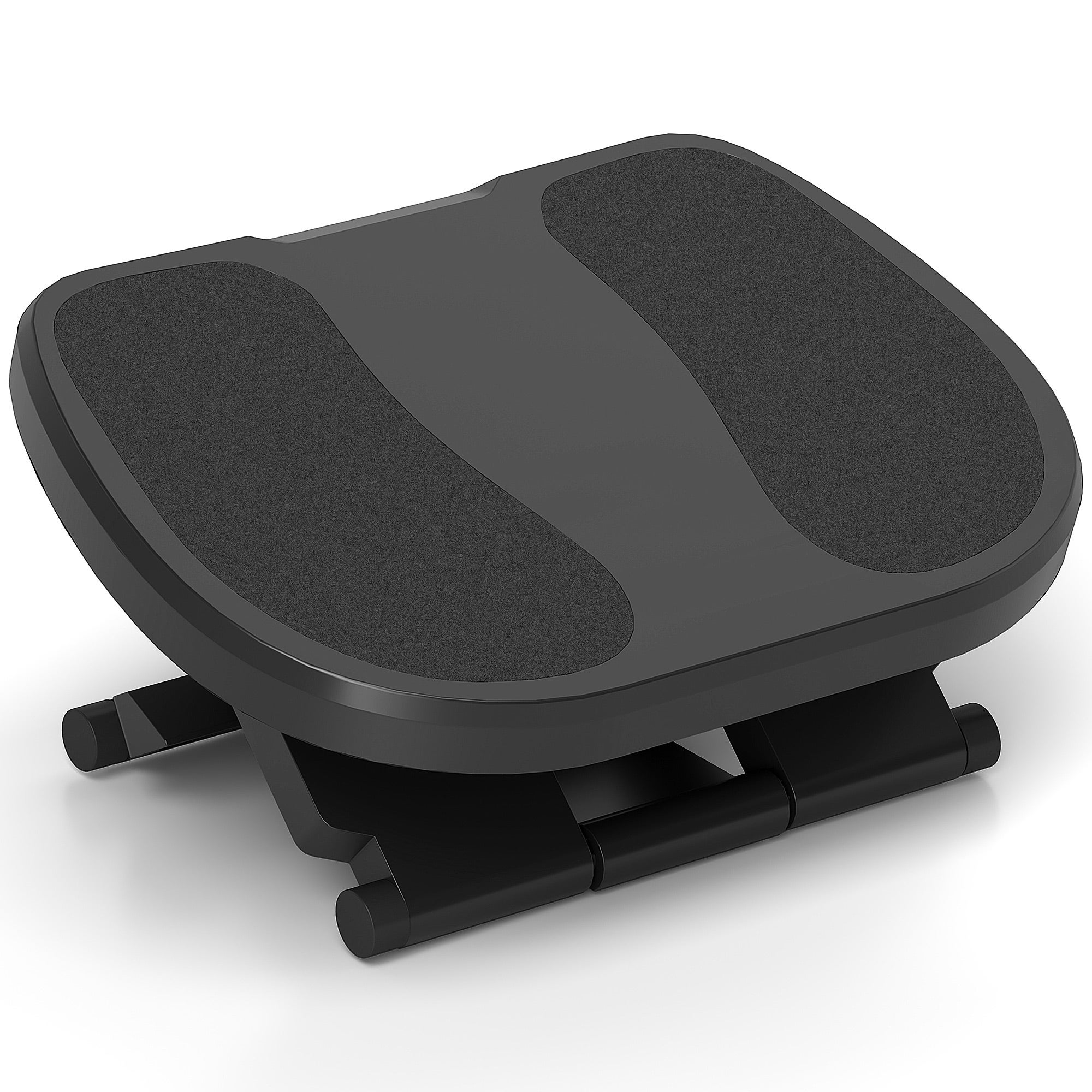Biurko z podnóżkiem, podnóżek z 3-stopniową regulacją wysokości, ergonomiczny podnóżek, do domowego biura, biura, szary