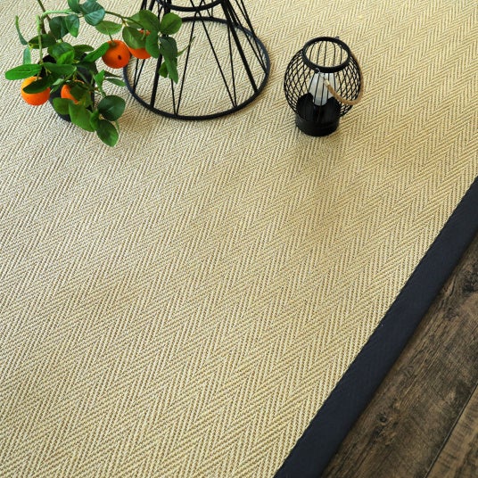 Tapis en sisal naturel - Veracruz chevron - Blanchi et anthracite - 160 x 230 cm - 3