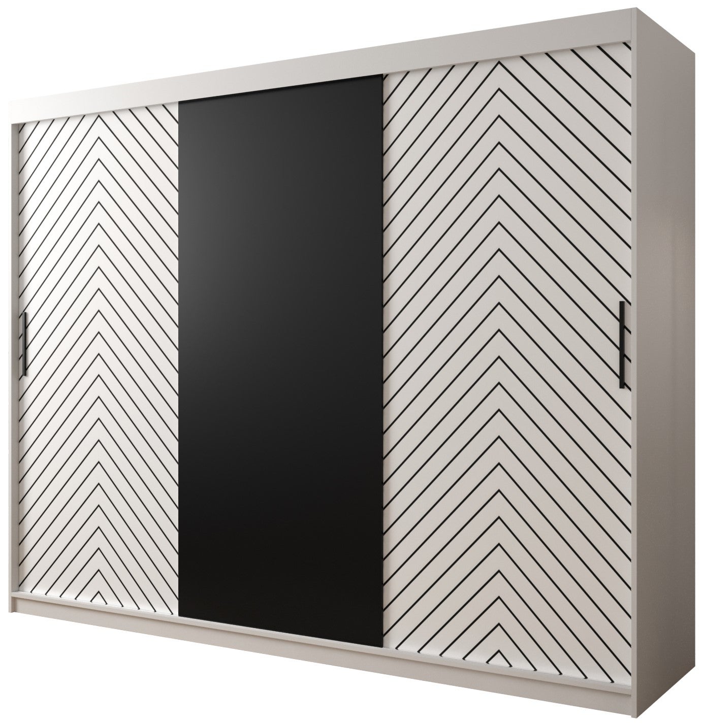 Szafa przesuwna garderoba JODEŁKA 250 x 62 x 200 cm Biały - Abiks Meble