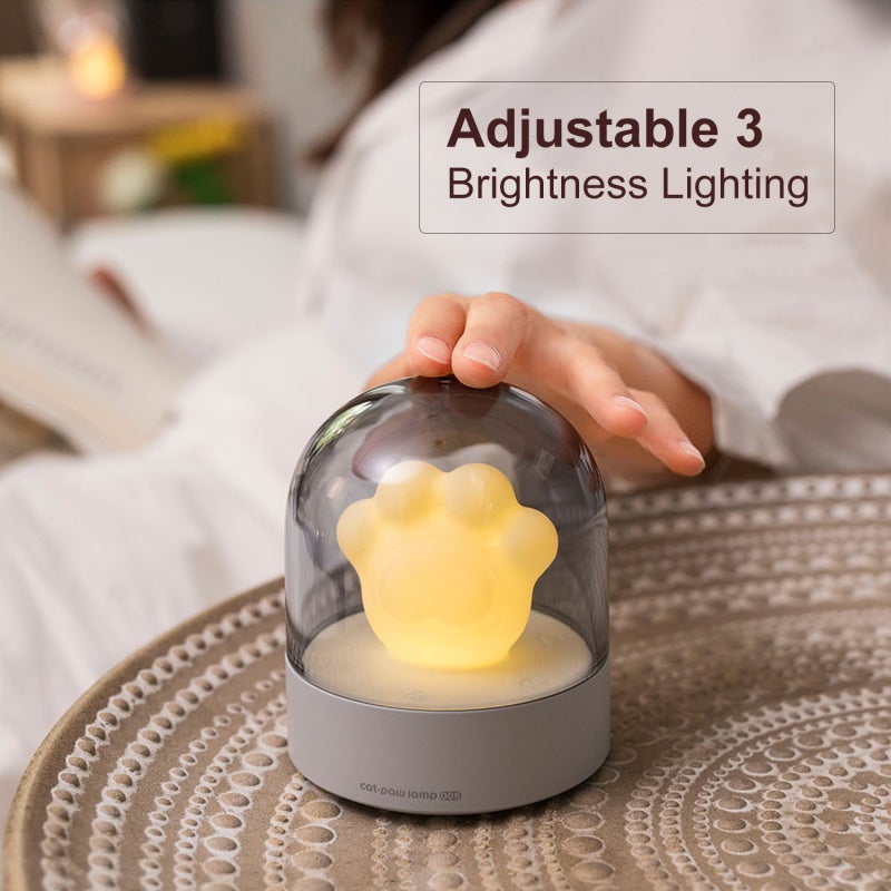 Veilleuse LED musicale en forme de griffe de chat, 3 niveaux de luminosité, idéale pour les enfants, les voyages, le camping, le bureau ou la maison, - 6