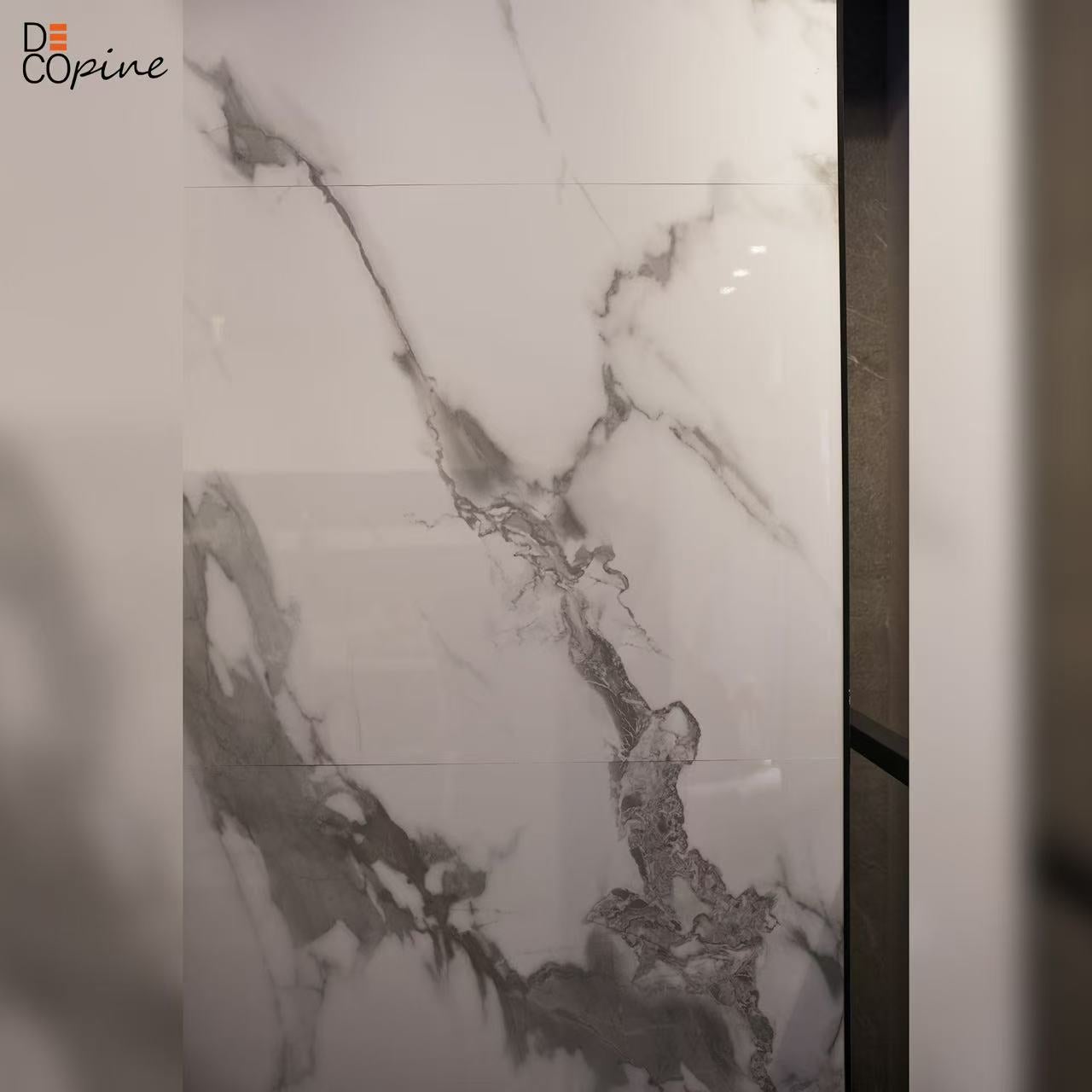 Decopine – Paneles murales rígidos de PVC efecto mármol blanco brillante - 8
