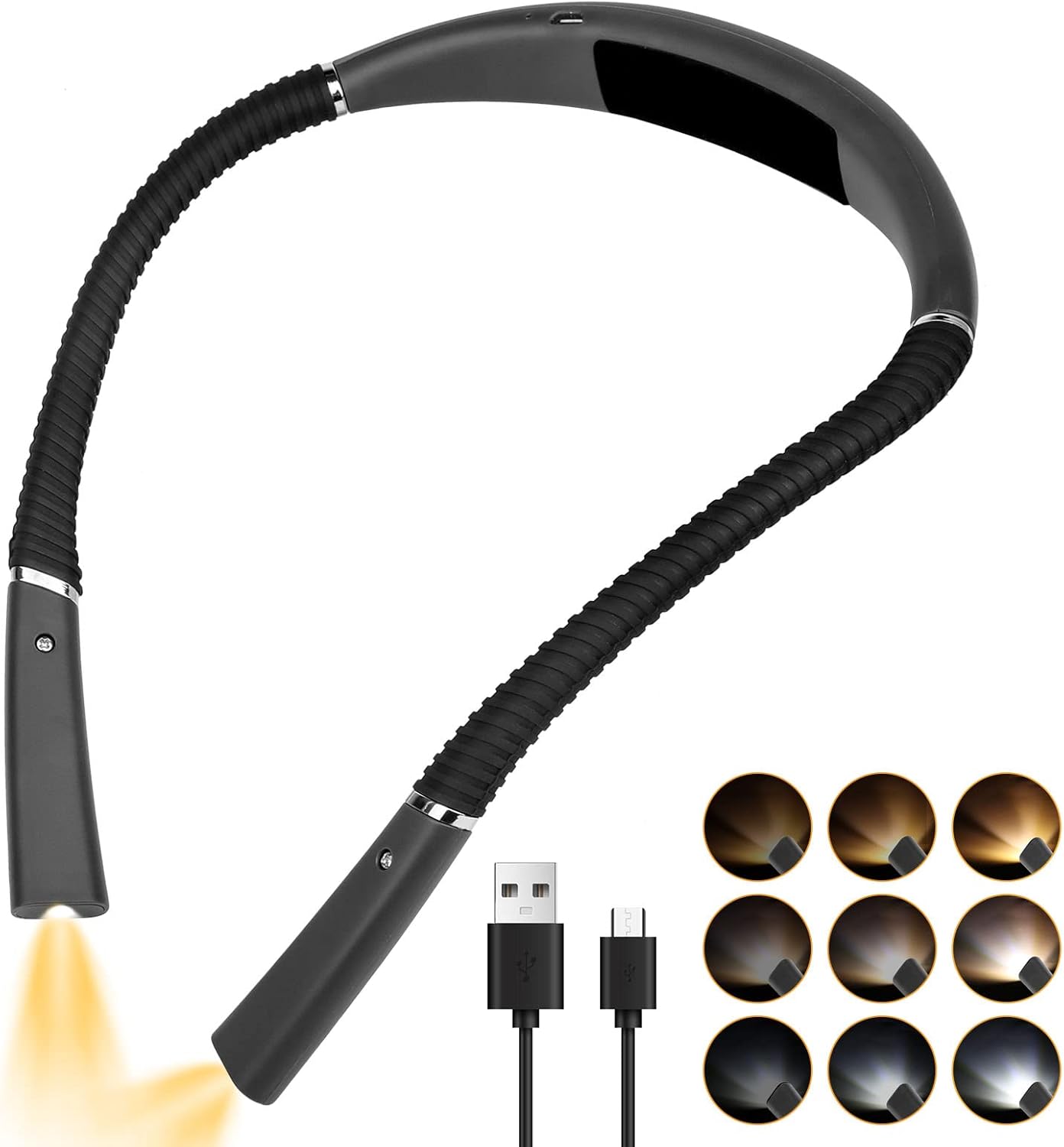 Lampka do czytania lampka do czytania na szyję Lampka do czytania do czytania w łóżku Lampka do czytania ładowalna kolory i poziomów jasności