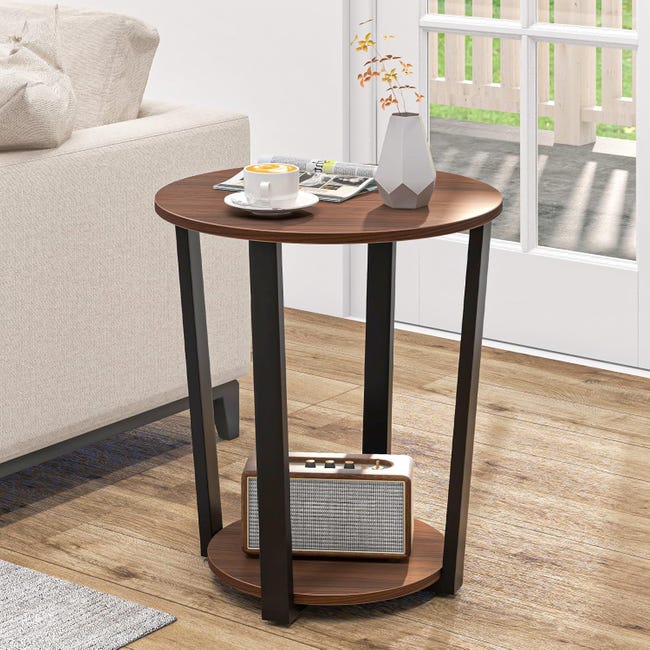 COSTWAY Table d'Appoint Industriel, Bout de Canapé 3 Niveaux avec Porte-revues, Cadre en Métal, Petite Table Basse pour Salon, Chambre, Bureau, 40 x 30 x 61 cm COSTWAY Table d'Appoint Industriel, Bout de Canapé 3 Niveaux avec Porte-revues, Cadre en Métal, Petite Table Basse pour Salon, Chambre, Bureau, 40 x 30 x 61 cm