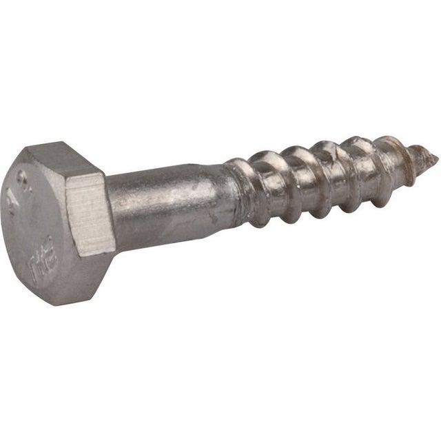 Tirefond - Viswood - Tête hexagonale - Inox A2 - 6 x 50 mm - Boîte de 50