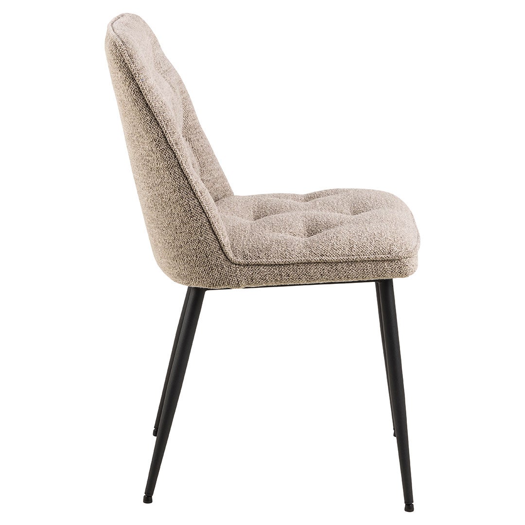 Brooke krzesło stołowe bouclé beżowy.