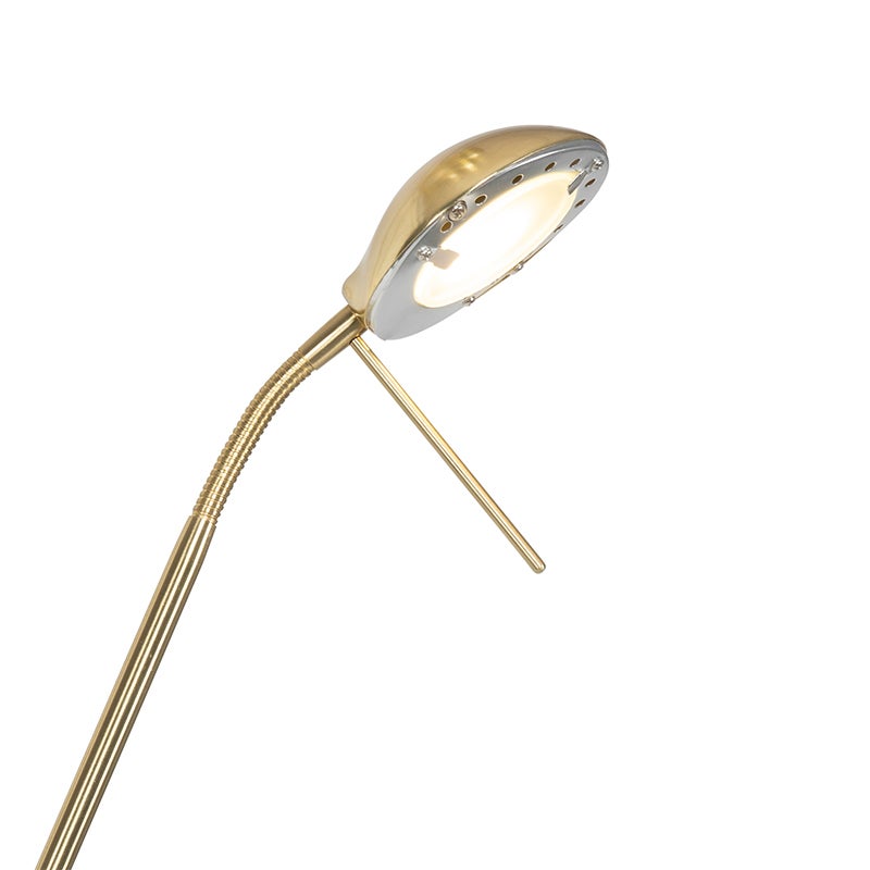 LED Dimmable Lampadaire avec lampe de lecture variateur inclus diva - 1 lumière - H 1800 mm - Doré/Laiton - Moderne - Éclairage intérieur - Salon I - 3