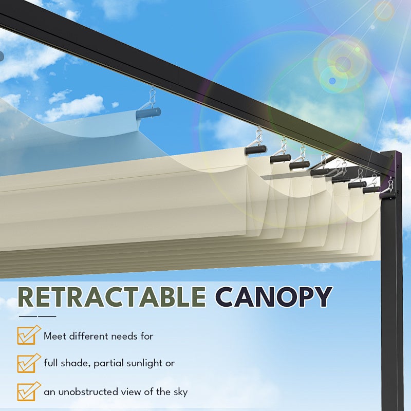 Pérgola metálica 300 x 300 x 220 cm Beige - 5
