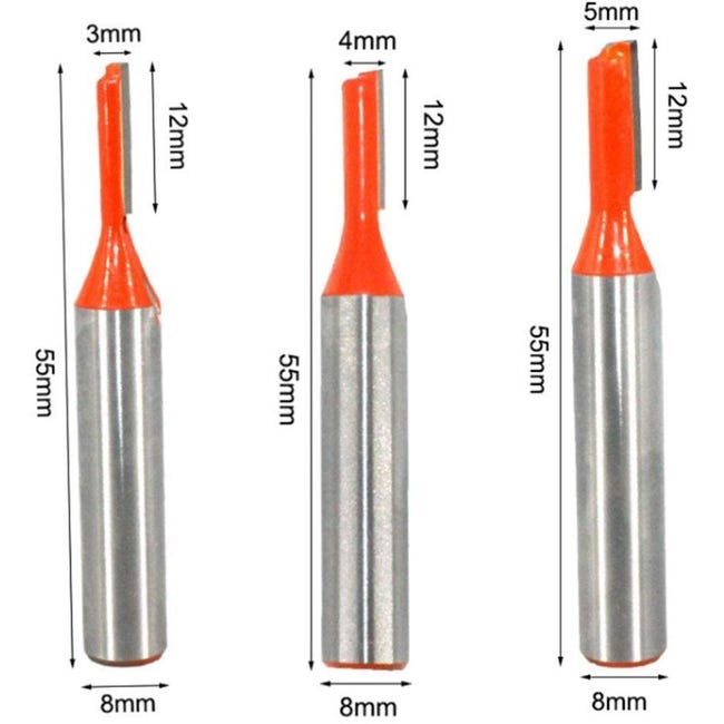 Set di punte per fresatrici con gambo da 1/4 di pollice, 3 pezzi, punte per fresatrici per ante di armadi e montanti a pannello rialzato, fresa per legno, fresa per scanalature in Set di punte per fresatrici con gambo da 1/4 di pollice, 3 pezzi, punte per fresatrici per ante di armadi e montanti a pannello rialzato, fresa per legno, fresa per scanalature in
