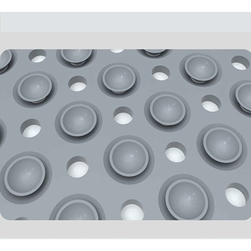 Tapis de sol de douche rectangulaire, grande salle de bain, antidérapant, massage des pieds, baignoire, 78*48cm - 5