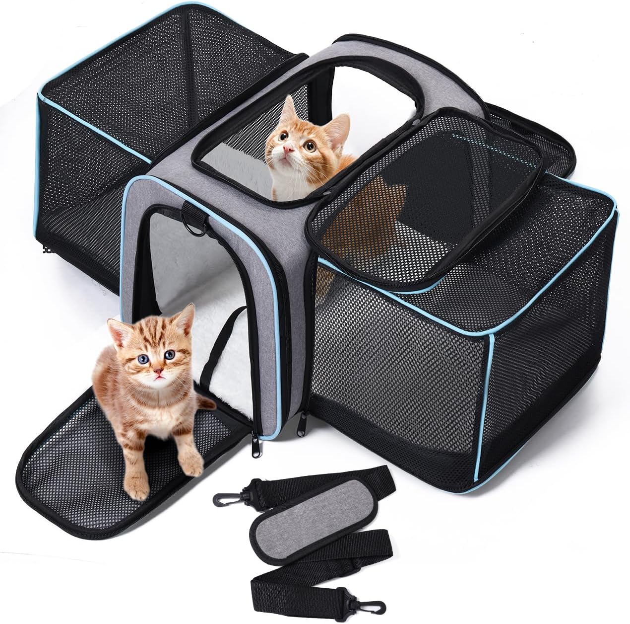 Sac de transport extensible pour chat et chien, Sac de transport