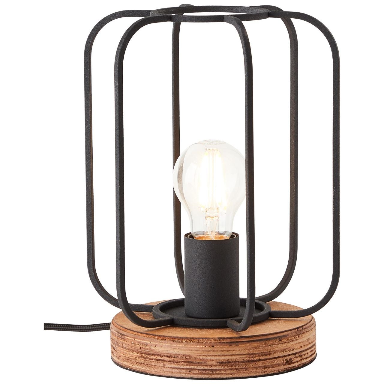Brilliant lampa podłogowa Kaizen 140cm bursztynowy/czarny matowy metal brązowy 1x A60, E27, 40 W