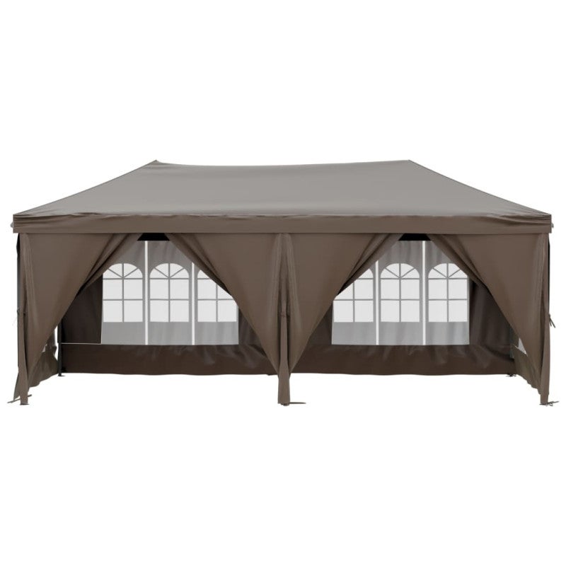 Tente de réception pliable avec parois Taupe 3x6 m - 3