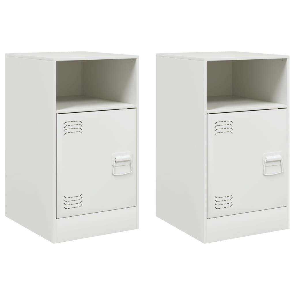 Juego de 2 mesitas de noche con compartimento y puerta 34,5 x 39 x 62 ...
