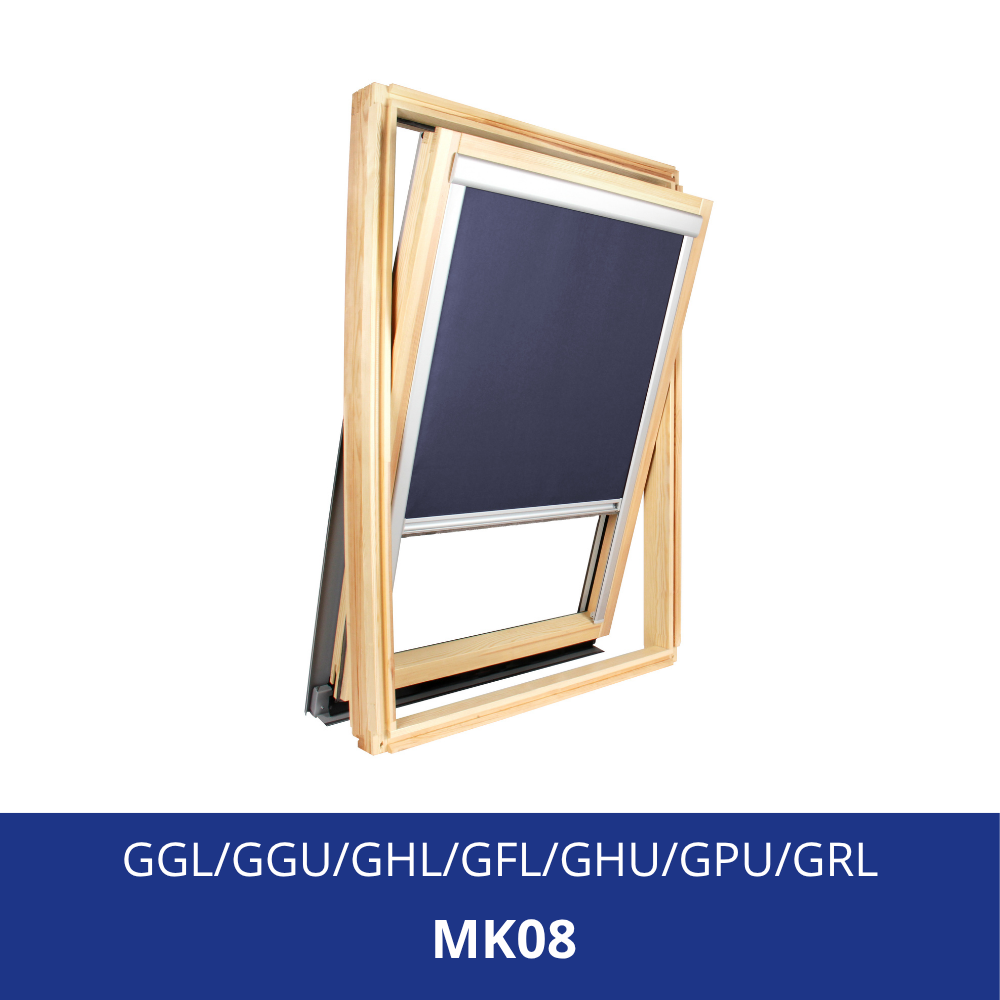 Store occultant compatible VELUX ® MK08 – Bleu – cadre gris - 2