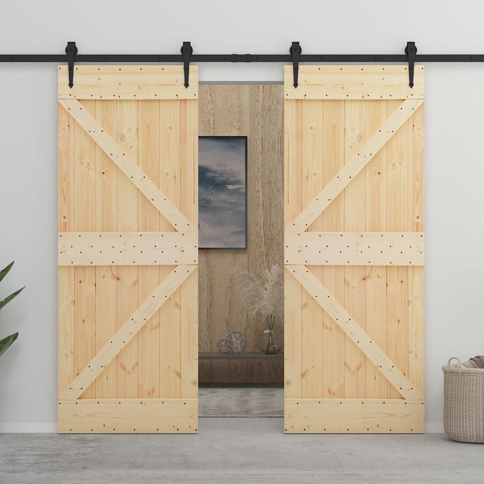Porta NARVIK Naturale 100 x 210 cm Legno di pino solido vidaXL - 5