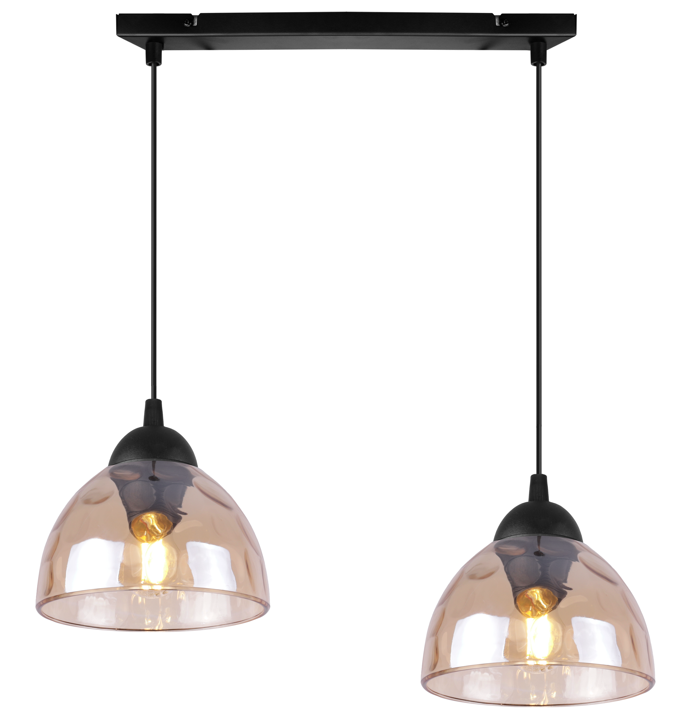 Lampa sufitowa wisząca Venice modern 2xE27 klosz półokrągły miodowy Light Home LH - 7