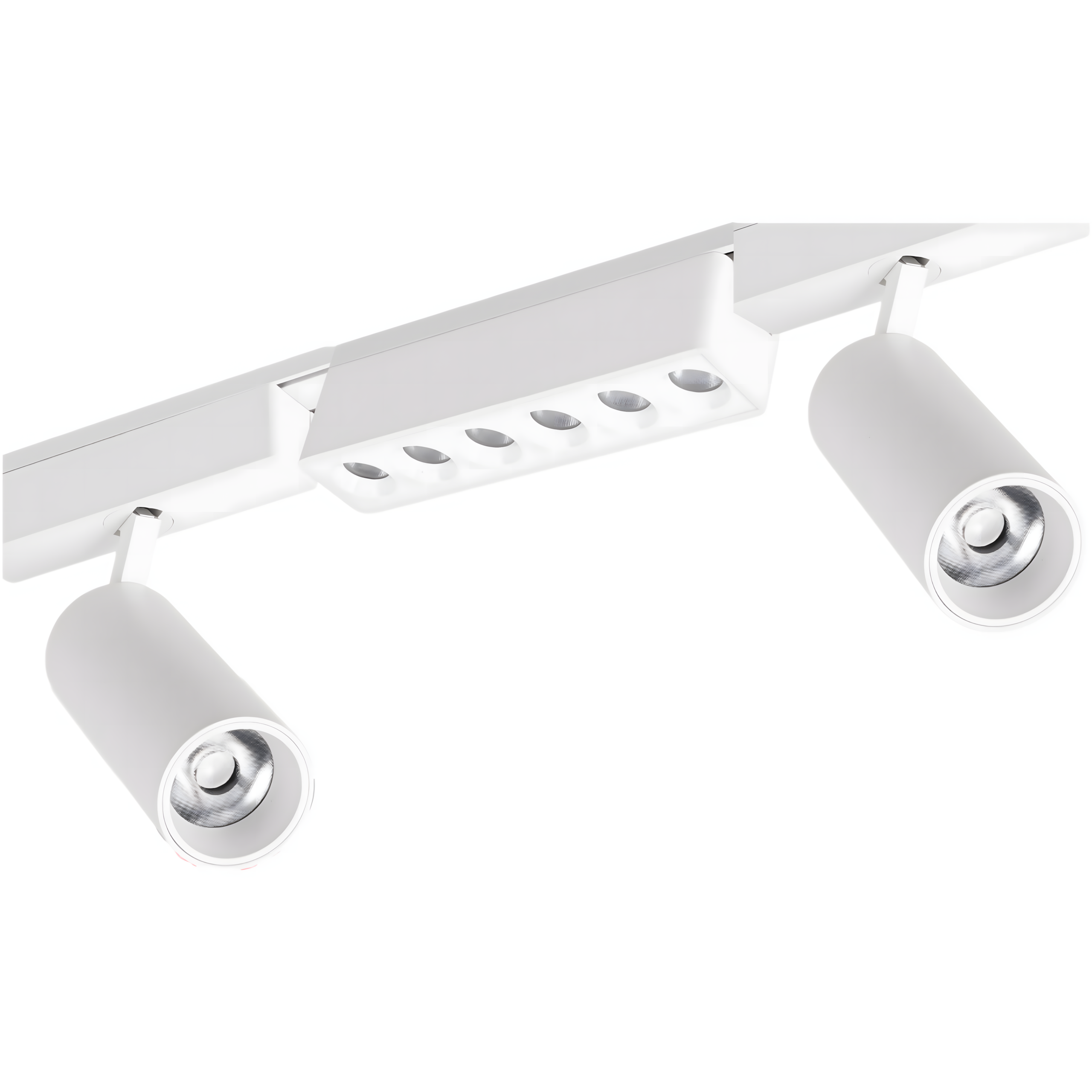 Zestaw oświetlenia szynowego LED Biały RUCHOMY system magnetyczny szyna 1m + 3 reflektory NEUTRALNA barwa 4000K LEDHOFF