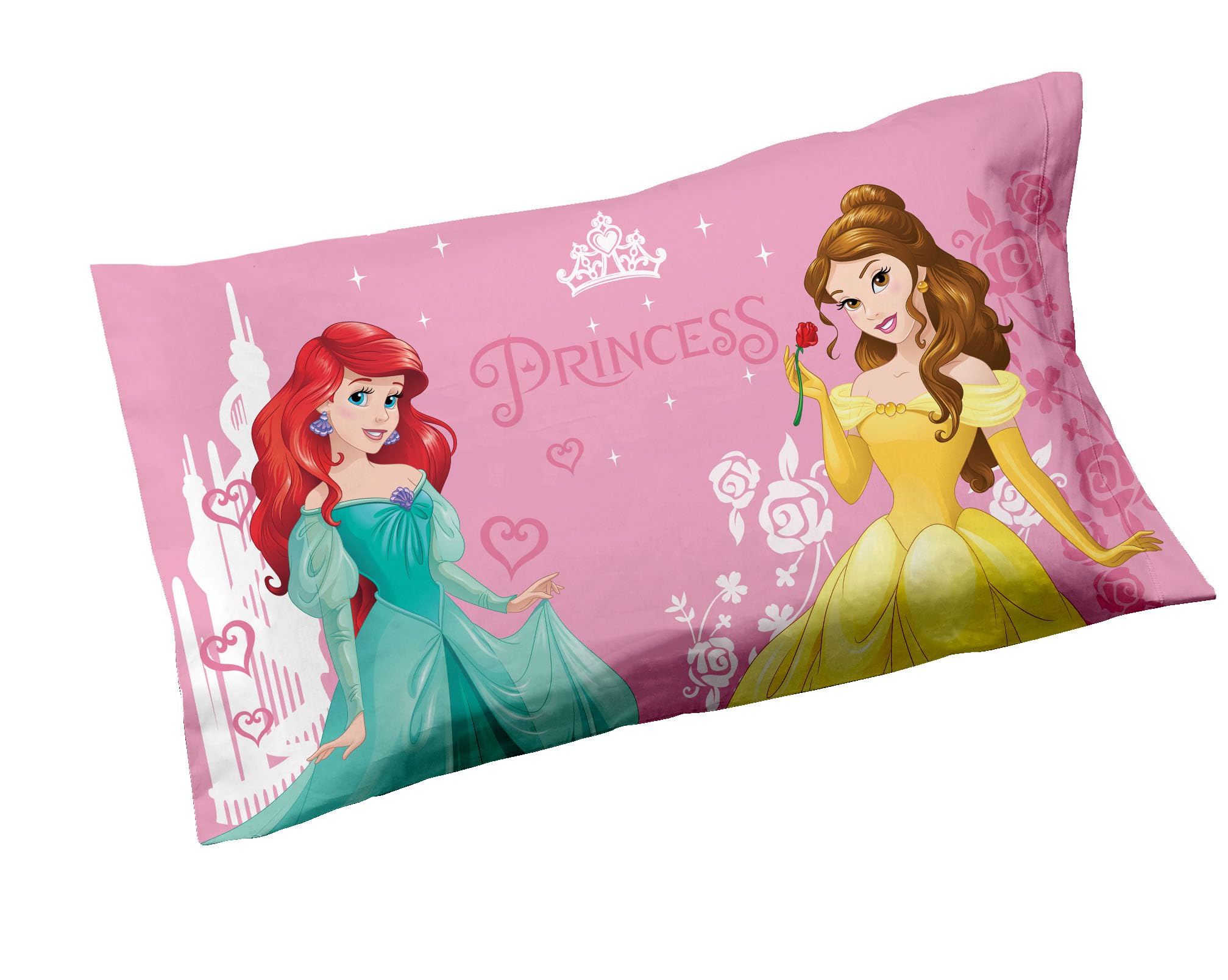 Princess, Set 2 Federe In Cotone, Coppia Federe Per Cuscino Letto, 2 Pezzi, 100% Cotone, Cm.50x80, Chiusura a Busta - 3