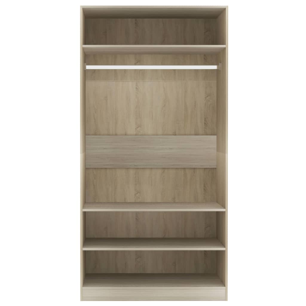 Garde-robe | Armoire Chêne sonoma 100x50x200 cm Bois d'ingénierie CFW53841 - 5