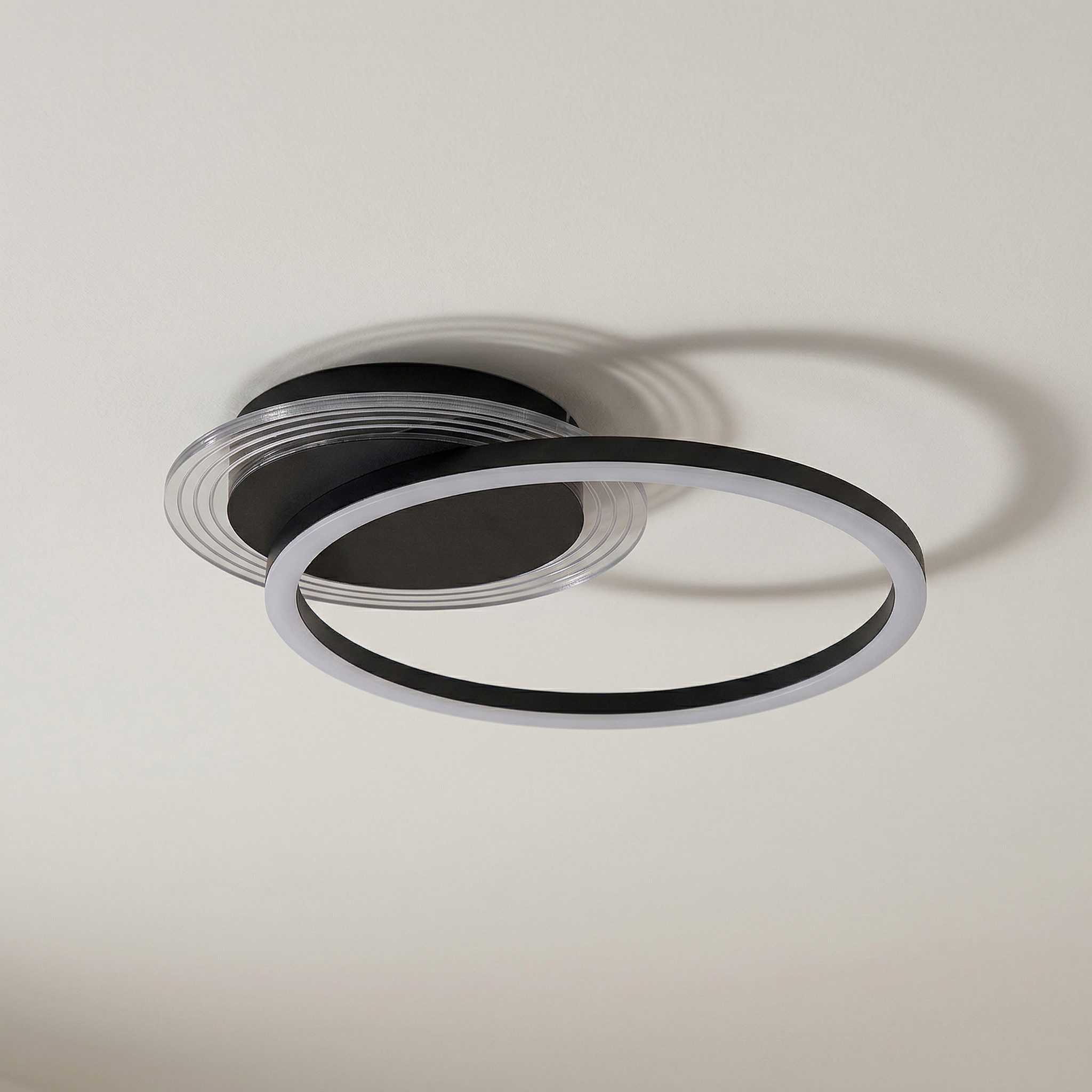 Lampa sufitowa wisząca Kerstin czarno-biała LED 24W 3000K 1800lm nowoczesna wym: 5 x 40 x 33 cm metal Rabalux