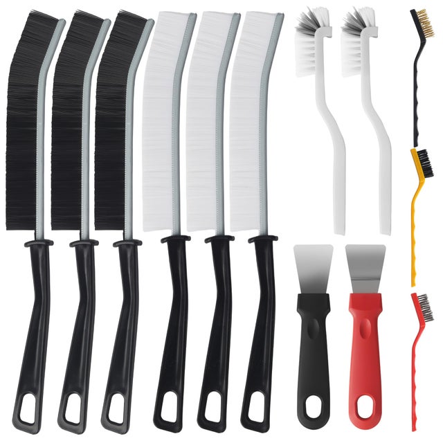 Ensemble de 13 brosses de nettoyage pour salle de bain, brosses à joints à poils durs, pour cuisinière, carrelage et joints..