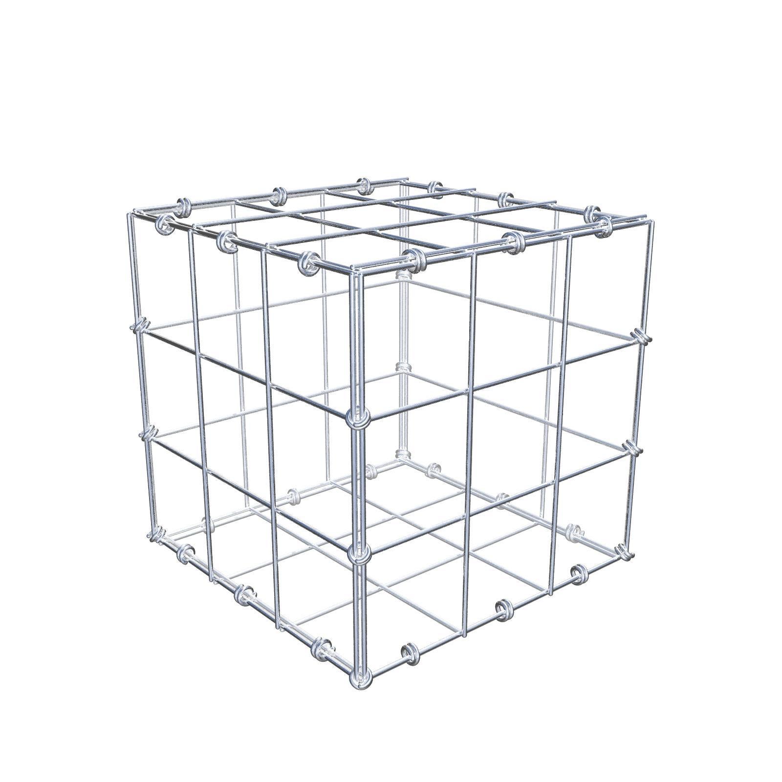 Gabion 30 cm x 30 cm x 30 cm (dł. x wys. x gł.), rozmiar oczka 10 x 10 cm, pierścień spiralny