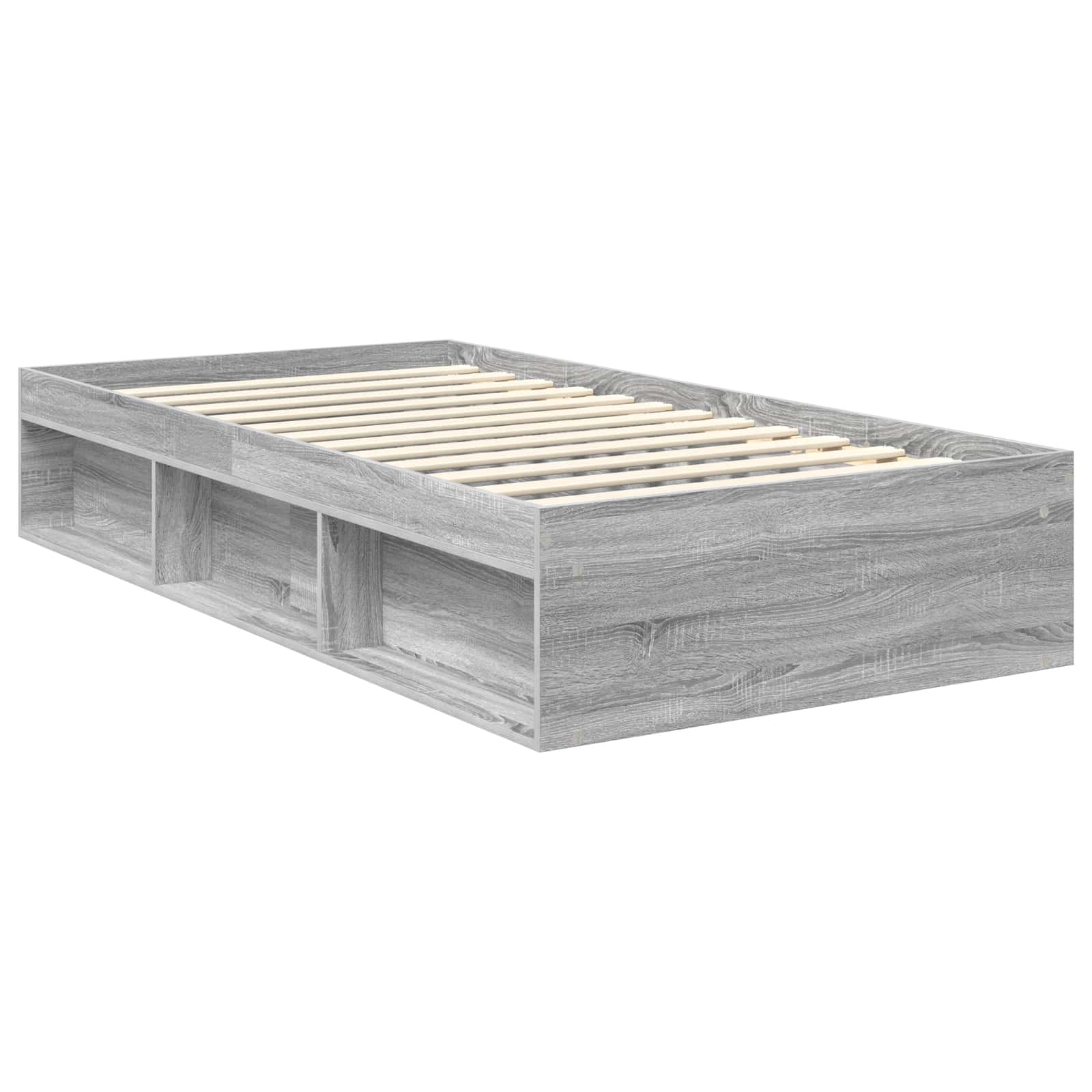 Cadre de lit Gris 100 x 200 cm Pin massif - 5