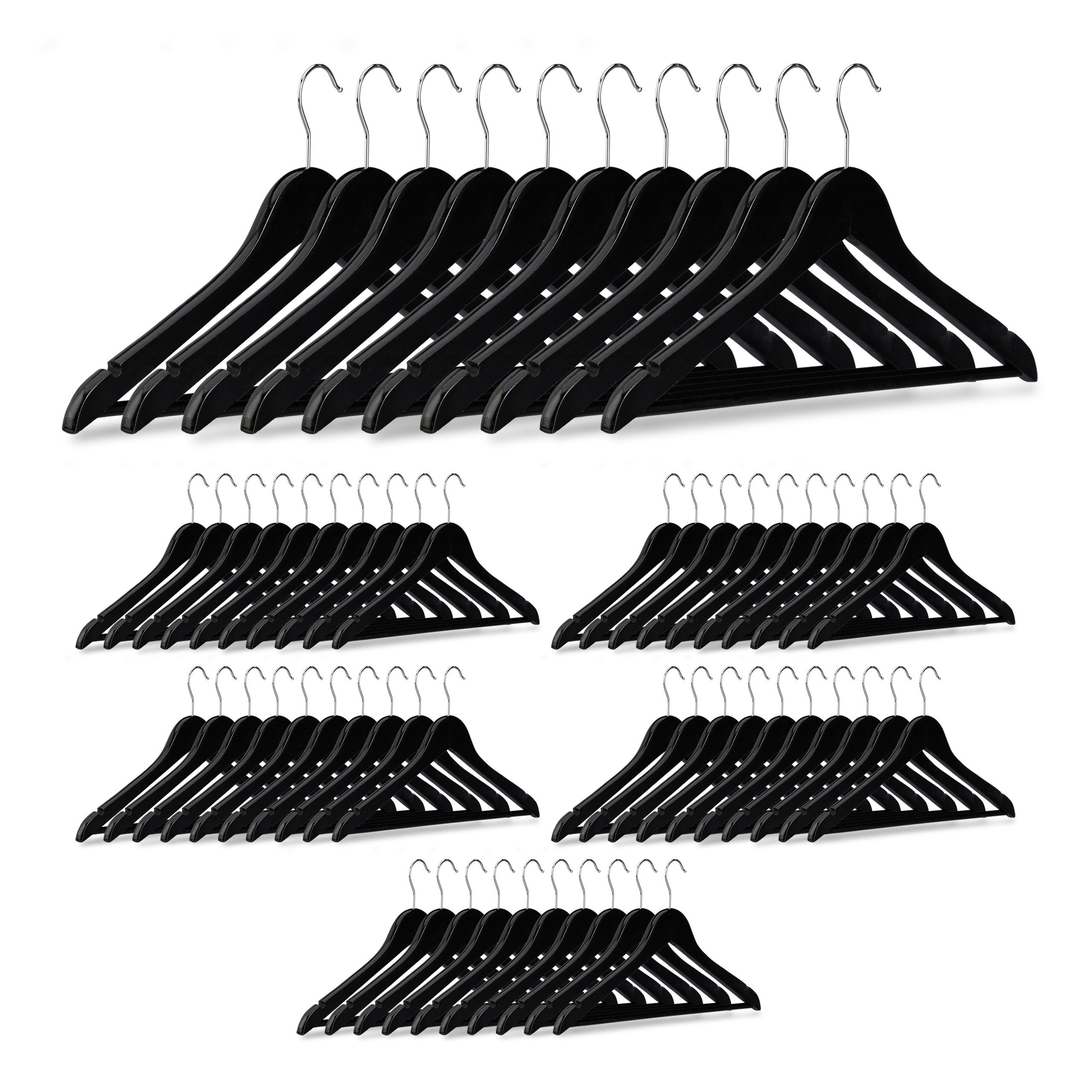 Perchas Infantiles Pack 20 Perchas De Madera Relaxdays Para Niños